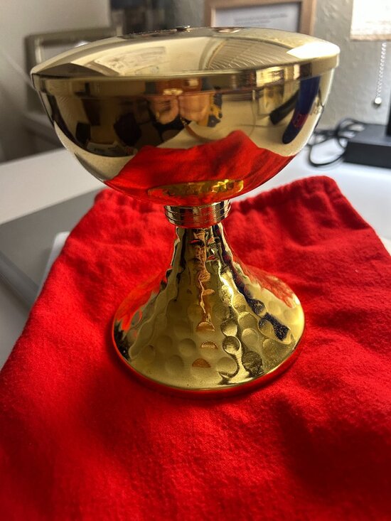 Other - Used 24K Gold Plated Ciborium. Missing top Cross